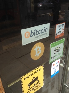 The Bitcoin ATM at the Vape Lab meet-up in Shoreditch.
